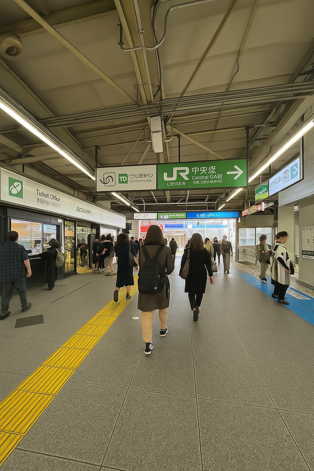 柏駅東口の改札を出たところ