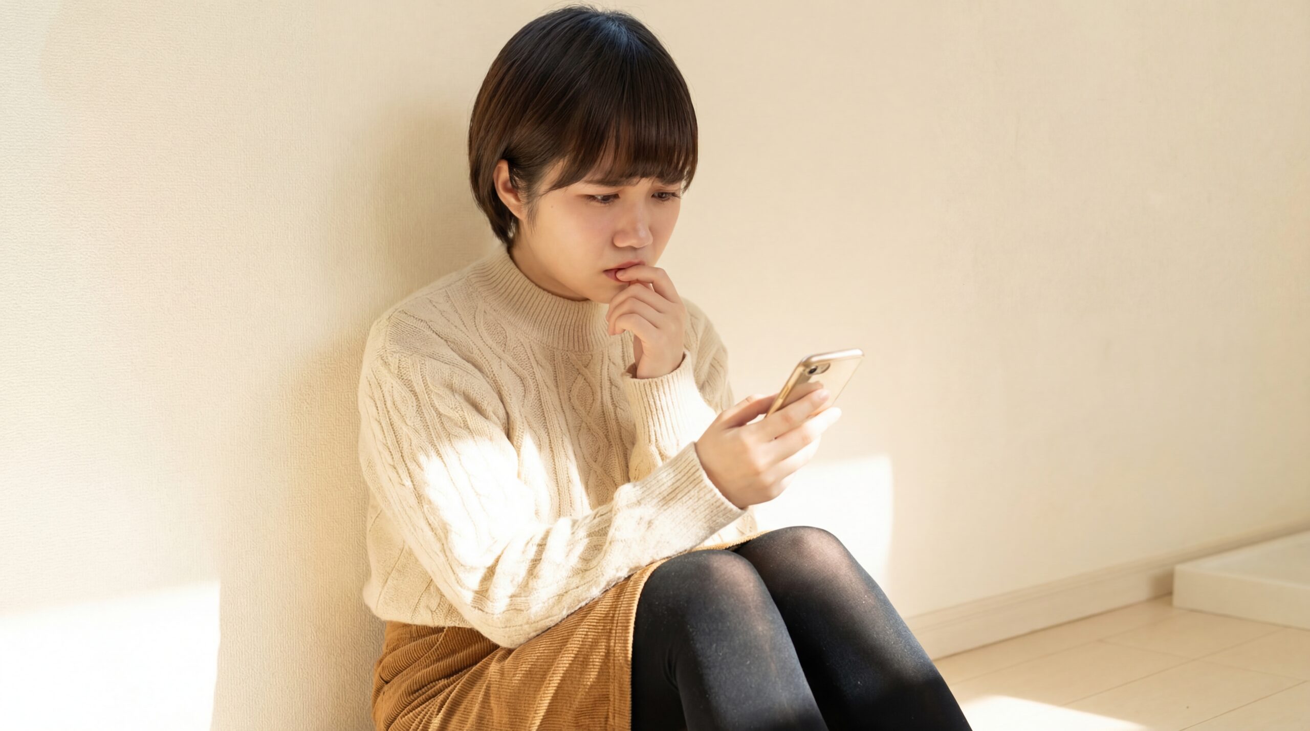 彼氏について悩む女性